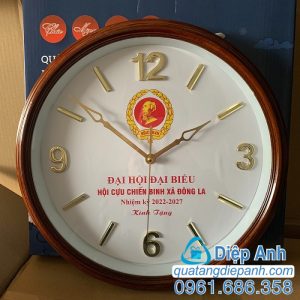 đồng hồ treo tường quà tặng đại hội cựu chiến binh