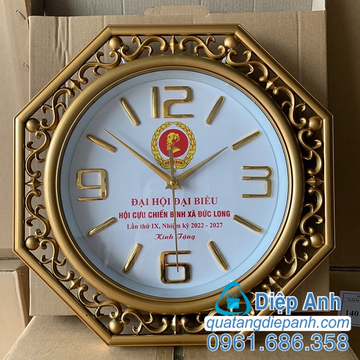 đồng hồ treo tường quà tặng đại hội cựu chiến binh
